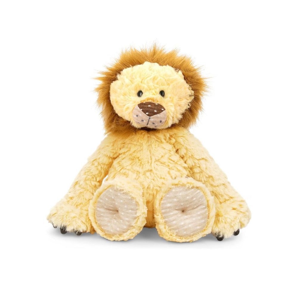 DEMDACO Lion 12 Inch Yellow and Brown Polyester and Acrylic Childrens Plush Stuf
